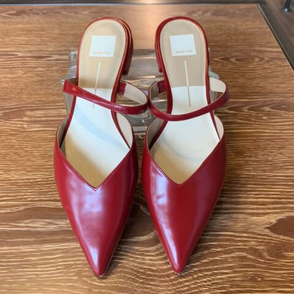 Dolce Vita Kanika Low Red Crinkle Patent